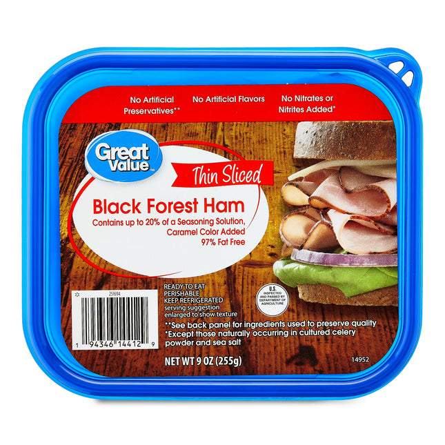 Great Value Black Forest Ham Lunchmeat, 9 oz