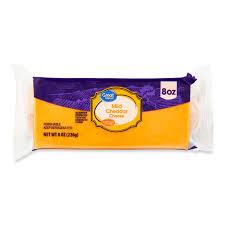 Great Value Mild Cheddar Block Cheese, 8 Oz Chunk