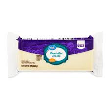 Great Value Muenster Block Cheese, 8 Oz Chunk