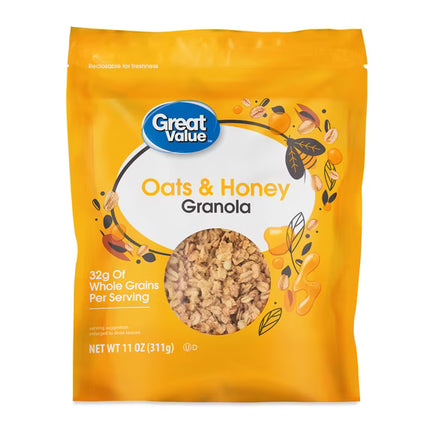Great Value Oats & Honey Granola, 11 oz