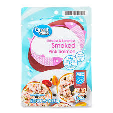 Great Value Premium Skinless & Boneless Smoked Pink Salmon, 2.5 oz