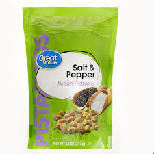 Great Value Salt & Pepper Shelled Pistachios, 11 oz