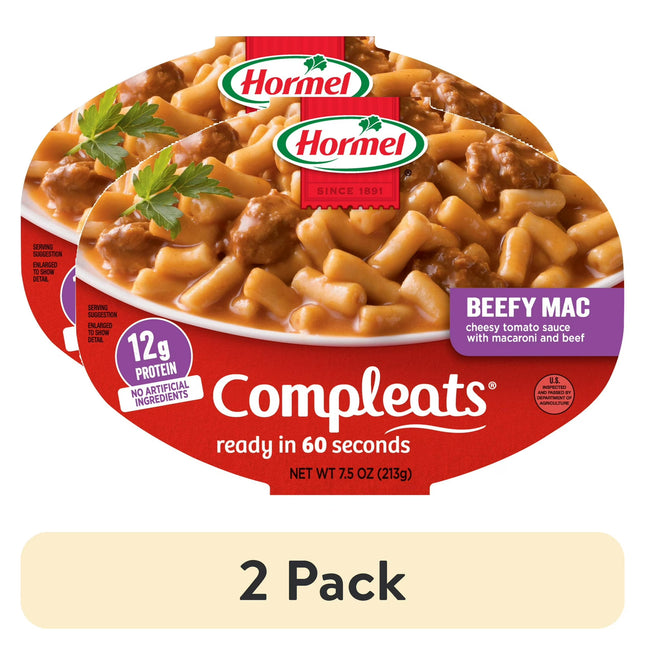 HORMEL COMPLEATS Beefy Macaroni and Cheese,  2- 7.5 oz PK