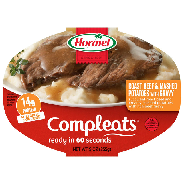 HORMEL COMPLEATS Roast Beef & Mashed Potatoes,2- 9 oz PK