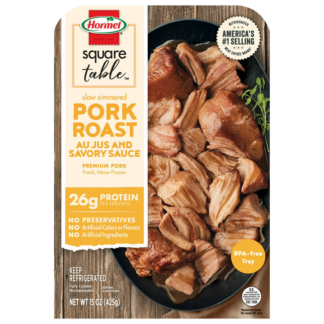 HORMEL Slow Simmered Pork Roast Au Jus and Savory Sauce, Refrigerated, 15 oz