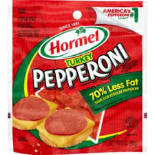 HORMEL, Turkey Pepperoni, Pizza  Gluten Free, Original, Refrigerated, 5 Oz Bag