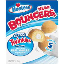 HOSTESS BOUNCERS Glazed TWINKIES, 5 Pouches , 8.62 oz