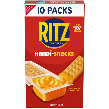 RITZ Handi Crackers 'N Cheesy Dip Snack Packs, 10 Snack Packs
