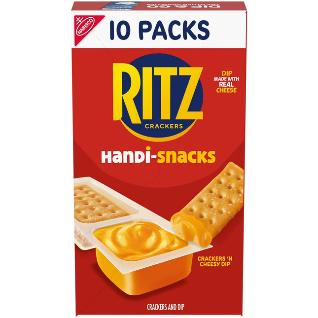 RITZ Handi Crackers 'N Cheesy Dip Snack Packs, 10 Snack Packs