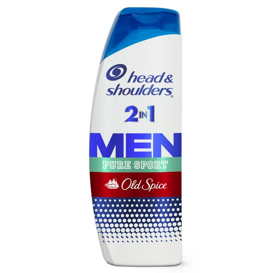 Head & Shoulders Mens 2 in 1 Dandruff Shampoo and Conditioner, Old Spice Pure Sport, 12.5 oz