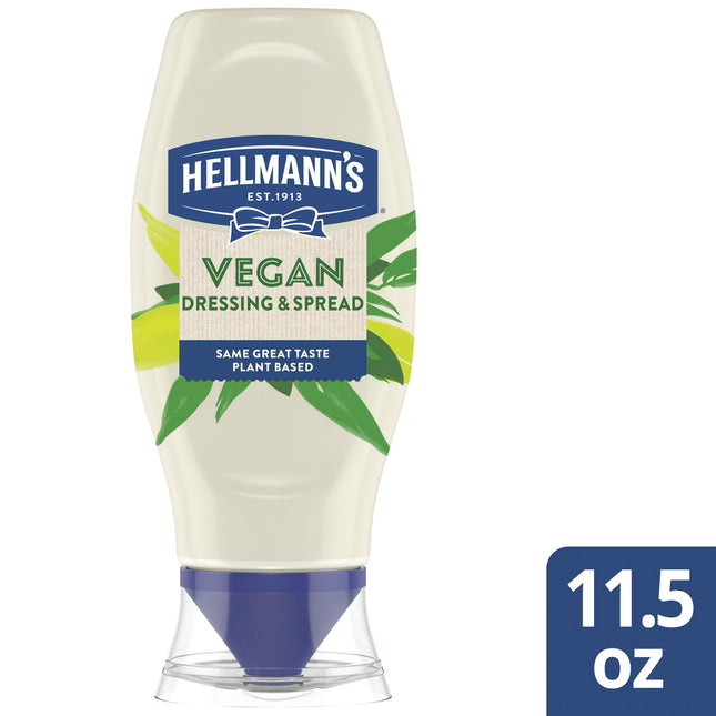 Hellmann's Vegan Plant Based Dressing and Spread Mayonnaise, 11.5 oz