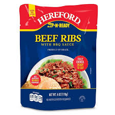 Hereford Beef Ribs with BBQ Sauce 6 Oz Pouch