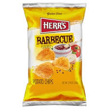 Herr's Barbecue Flavored Potato Chips, 2.2 oz.