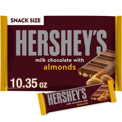 Hershey's Milk Chocolate with Almonds Snack Size Candy, Bag 10.35 oz