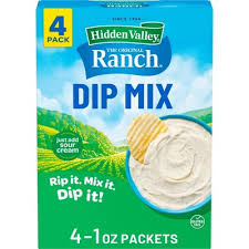 Hidden Valley Gluten Free Original Ranch Salad Dressing and Seasoning Mix,4-  1 Oz