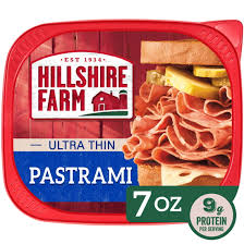 Hillshire Farm Ultra Thin Sliced Pastrami Deli Lunch Meat, 7 Oz Plastic Tub