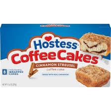 Hostess Coffee Cakes, Cinnamon Streusel 11.6 Oz Box (8 Ct.)