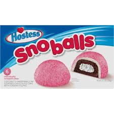 Hostess SNOBALLS Coconut Covered Chocolate Cake Creamy Filling