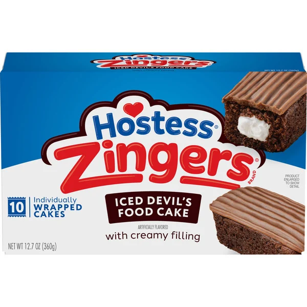 Hostess Zingers Iced Devil’s Food Cake, 12.7 Oz. Box (10 Ct.)
