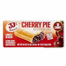 JJ's Bakery Cherry Pie, Lightly Glazed, 4 oz, 16 ct