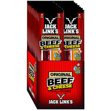Jack Link's All American Beef Stick, Beef & Cheese, 1.2 oz, 16-count