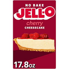 Jell-O No Bake Cherry Cheesecake Cherry Topping, Filling Mix & Crust Mix, 17.8 Oz Box