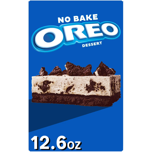 Jell-O No Bake Oreo Dessert Kit with Filling Mix, Crust Mix & Cookie Pieces, 12.6 oz