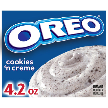 Jell-O Oreo Cookies 'N Creme Instant Pudding & Pie Filling Mix, 4.2 Oz Box