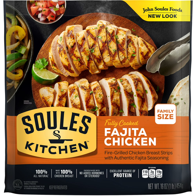 Soules Foods Chicken Breast Fajita Strips, Refrigerated, 16oz