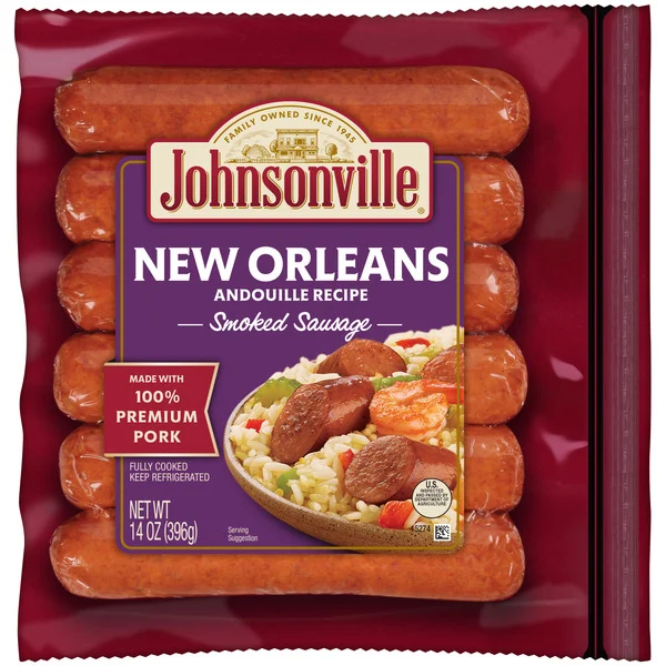Johnsonville Andouille Recipe Smoked Sausage New Orleans Brand - 6 CT 14 OZ