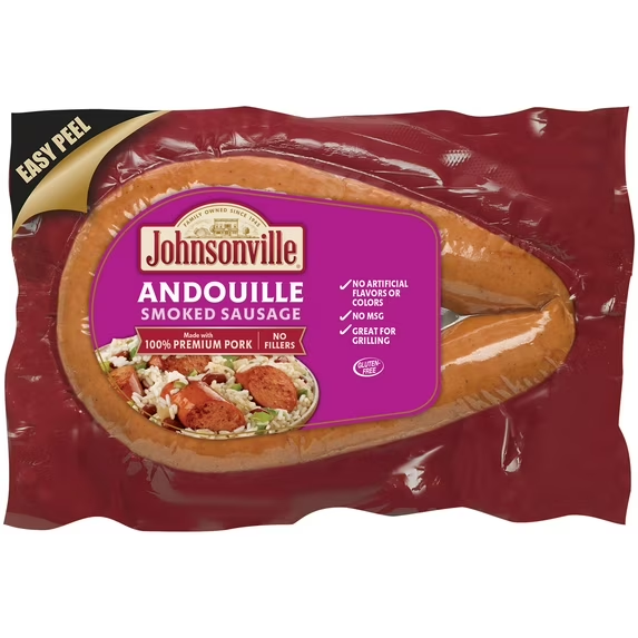 Johnsonville Andouille Smoked Rope Sausage, 13.5 Oz, Refrigerated