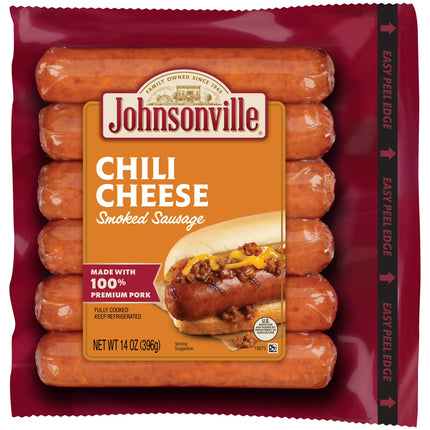 Johnsonville Chili Cheese Smoked Sausage, 6 Links, 14 oz