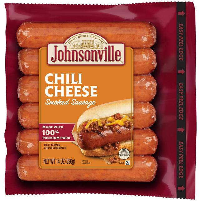 Johnsonville Chili Cheese Smoked Sausage, 6 Links, 14 oz