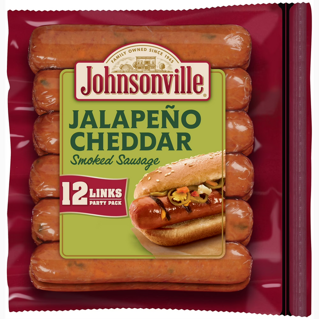 Johnsonville Jalapeno & Cheddar Smoked Sausage, 12 Links, 1 lb 12 oz,