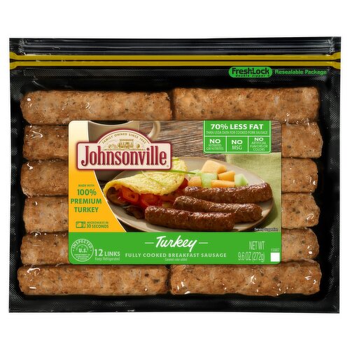 Johnsonville Fully Cooked  Breakfast Turkey Sausage 9.6 oz