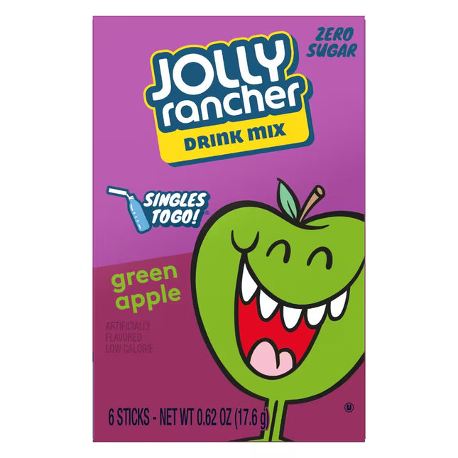 Jolly Rancher Sugar-Free Green Apple Singles to Go, 6 ct.