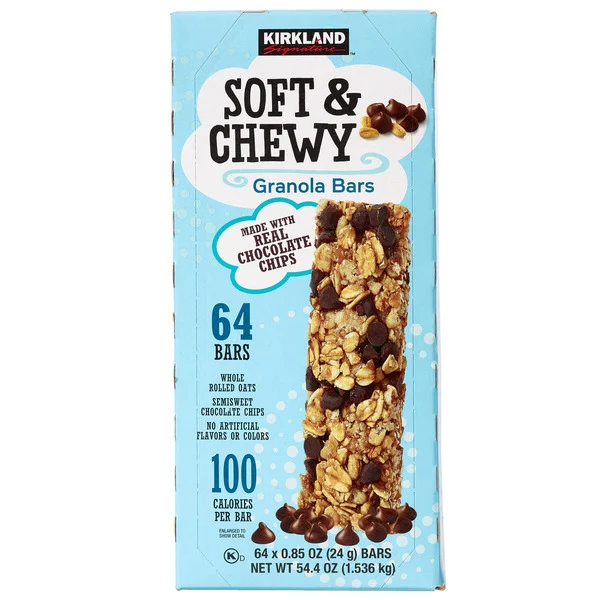 KS Soft & Chewy Granola Bars, 0.85 oz, 64-count