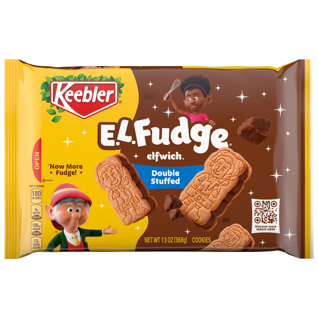 Keebler E.L. Fudge Double Stuffed  Sandwich Cookies  with Crème Filling, 12 oz
