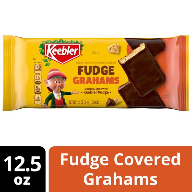 Keebler Fudge Grahams, Fudge Covered Graham Crackers, 12.5 oz