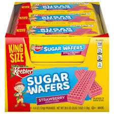 Keebler Sugar Wafers, Strawberry, 4.4 oz - 9 ct