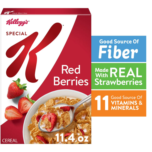 Kellogg'S Special K Breakfast Fiber Cereal Family Breakfast, Family Size, Red Berries, 15.6 Oz