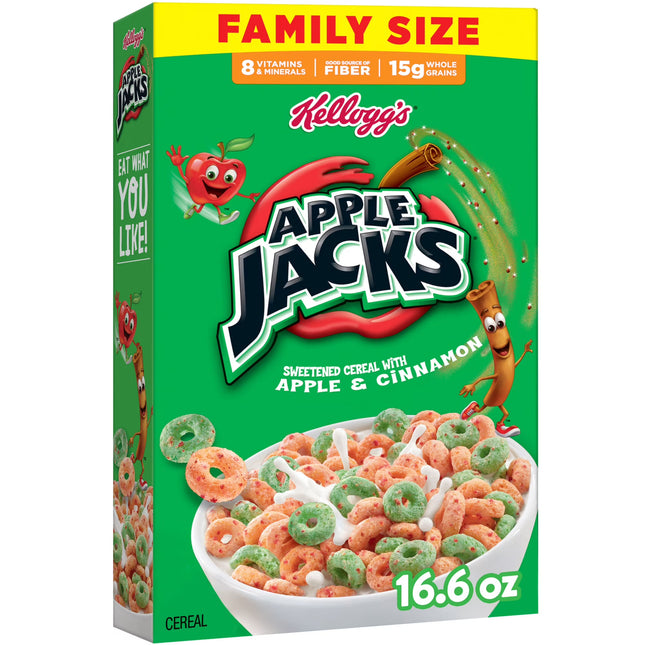 Kellogg's Apple Jacks Breakfast Cereal,Original, 16.6oz