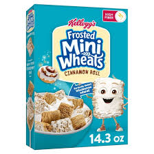 Kellogg's Frosted Mini Wheats, Breakfast Cereal, Cinnamon Roll, , 13.5 OZ