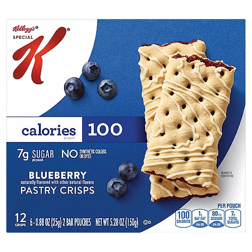 Kellogg's Special K Blueberry Pastry Crisps, 5.28 oz, 12 Count