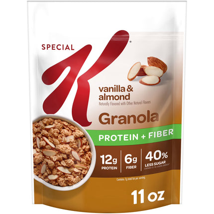 Kellogg’s Special K Granola, Protein Granola, Fiber Snacks, Vanilla and Almond, 11oz
