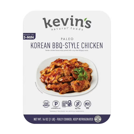 Kevin's Natural Foods Korean BBQ-Style Chicken, Fully Cooked Refrigerated Entree,  16 oz