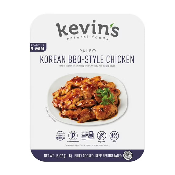 Kevin's Natural Foods Korean BBQ-Style Chicken, Fully Cooked Refrigerated Entree,  16 oz