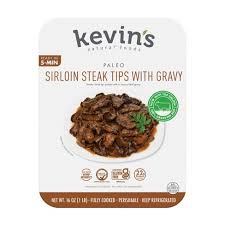 Kevin's Natural Foods Sirloin Steak Tips with Gravy 16 oz