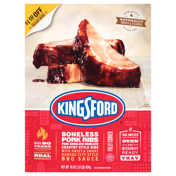 Kingsford Boneless Pork Steak Cuts with Sweet & Smoky Kansas City Style