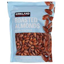 Kirkland Dry Roasted Seasoned with sea salt Almonds, 40 oz.